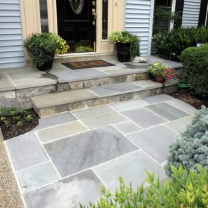 Flagstone front entryAfter Square